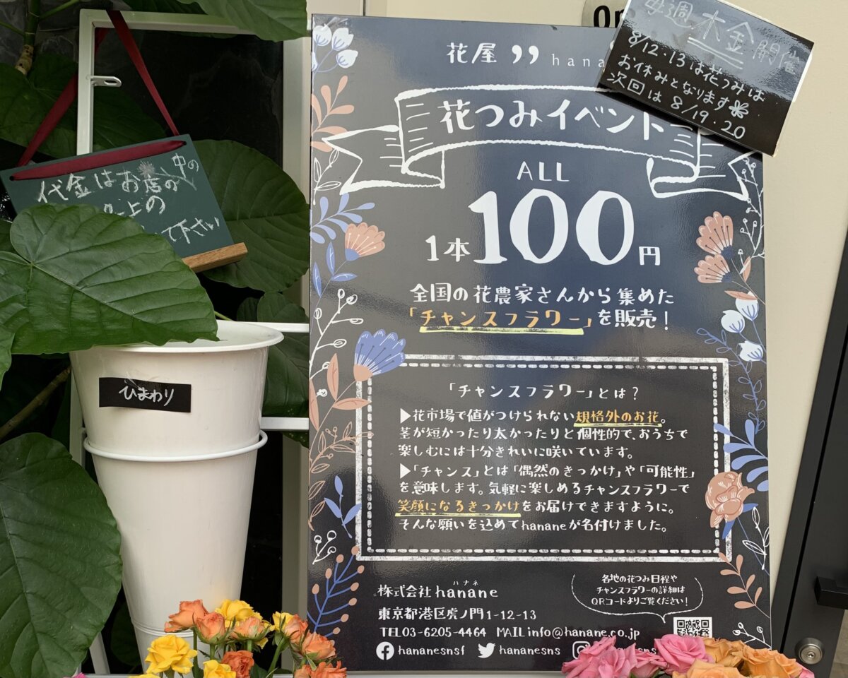 大阪市中央区 チャンスフラワーを1本100円で購入できる花つみイベントが上本町remaさんにて開催されています 号外net 大阪市