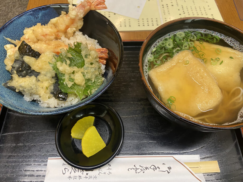 天丼たぬきそば